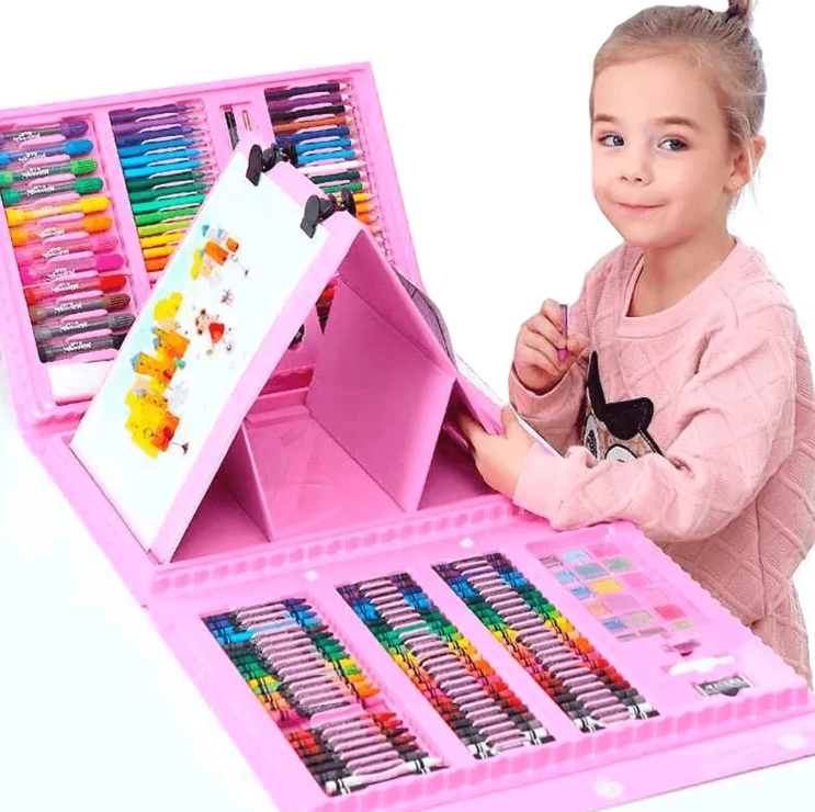 Set Kit De Arte Dibujo Colores Para Niños Maleta X208 Piezas